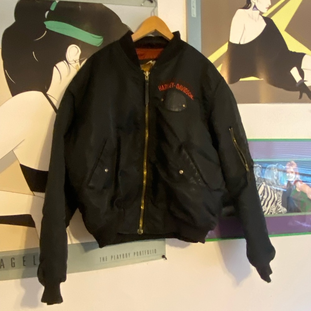 Vintage Harley Davidson Bomber Jacket